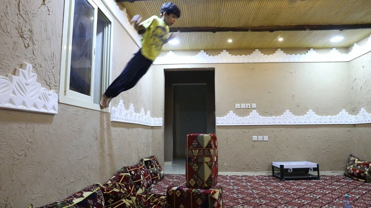 نواف يبي يسوي باركور خطير ..!!!😱😱
