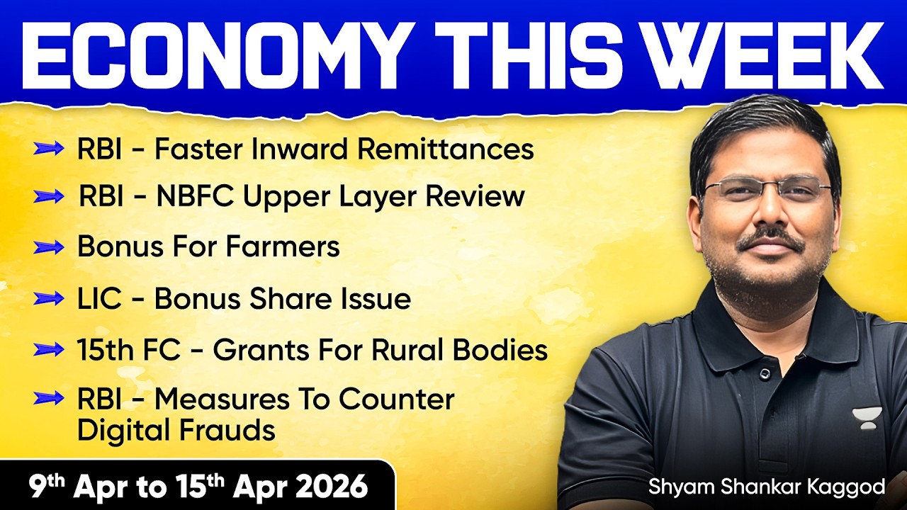 Economy This Week (9th to 15th April): RBI Updates, NBFC Rules, LIC Bonus | UPSC Current Affairs