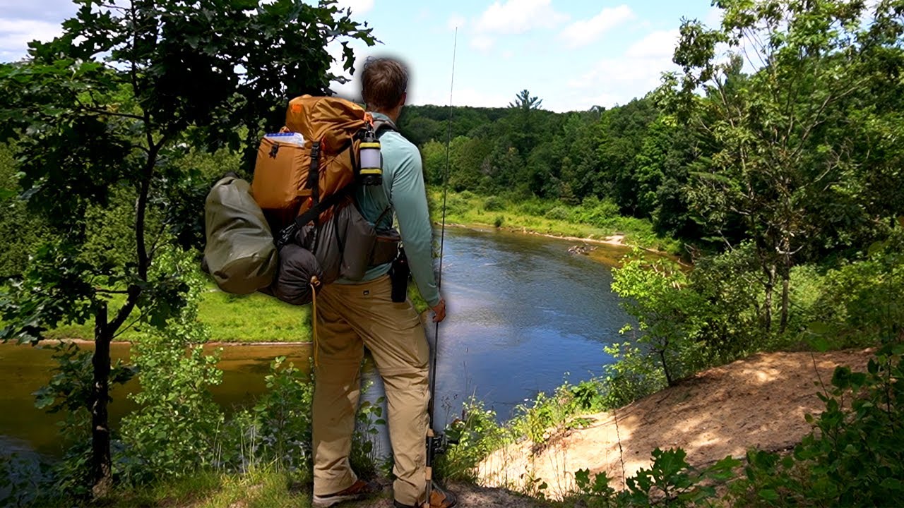 3 Days || 23 Miles Solo Backpacking Michigan River!!