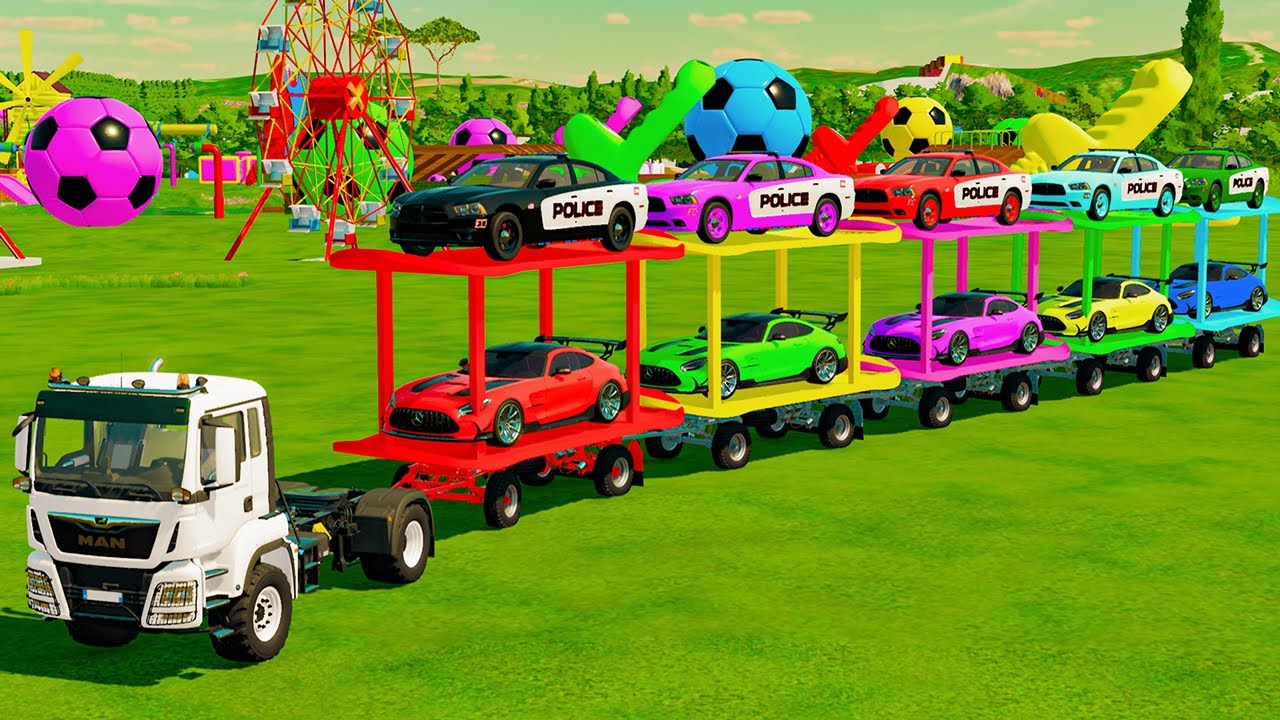 OVERSIZED TRIPLE HIGH LONG CONVOY COPS TRANSPORT & FS22 CHAOS! Farming Simulator 22