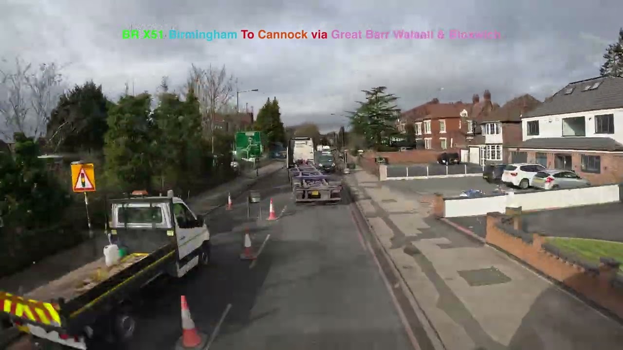 BR X51 Birmingham To Cannock via Great Barr Walsall & Bloxwich   4K