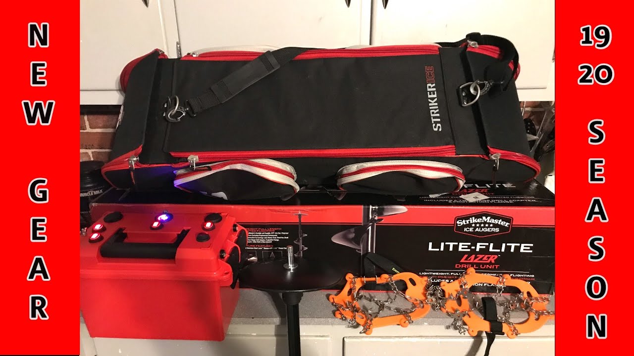 New Ice Fishing Gear for the 19/20 season. Striker Ice Rod Storage Case. StrikeMaster Lite Flite.