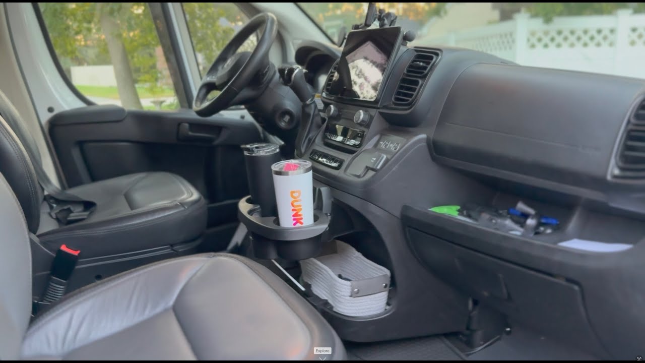 Ram Promaster Cup Holder Relocation Kit by 603BVan