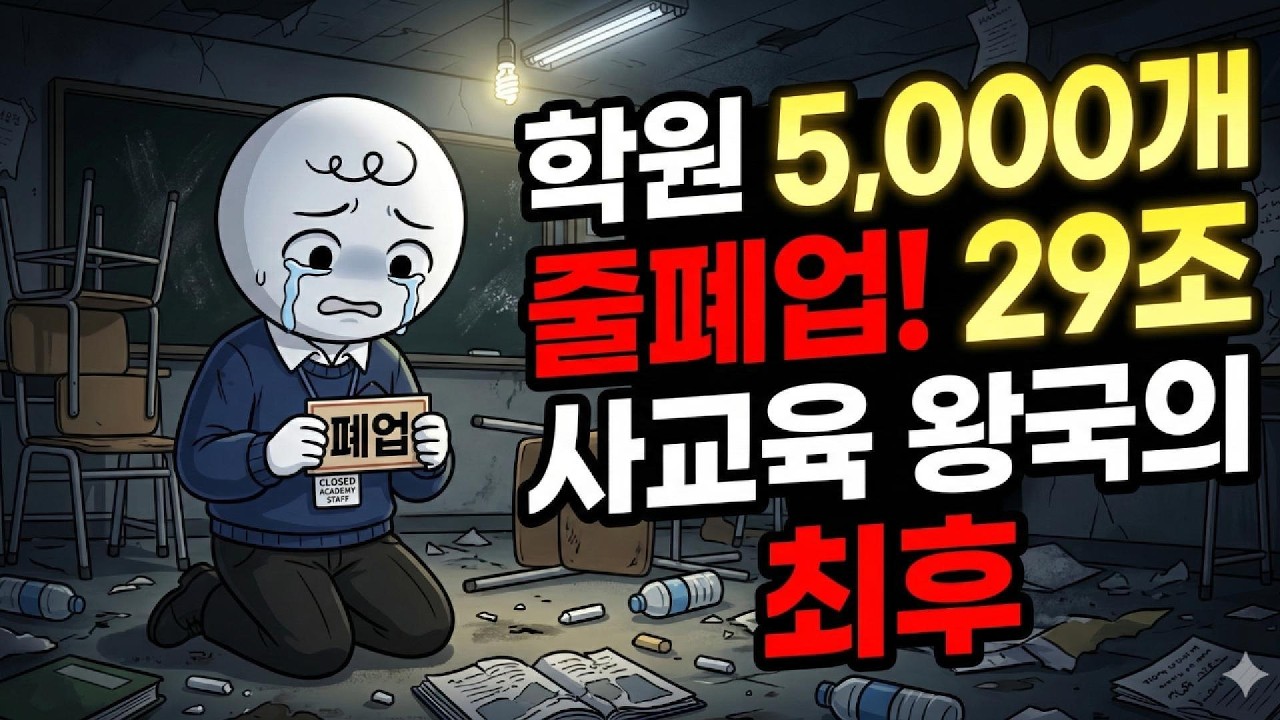사교육 왕국의 몰락: 전국 학원 5,000개가 동시에 줄폐업한 소름 돋는 진실📚