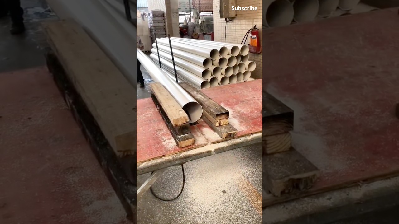 The slitting processing for waste PVC pipes #recycling #tools #machine