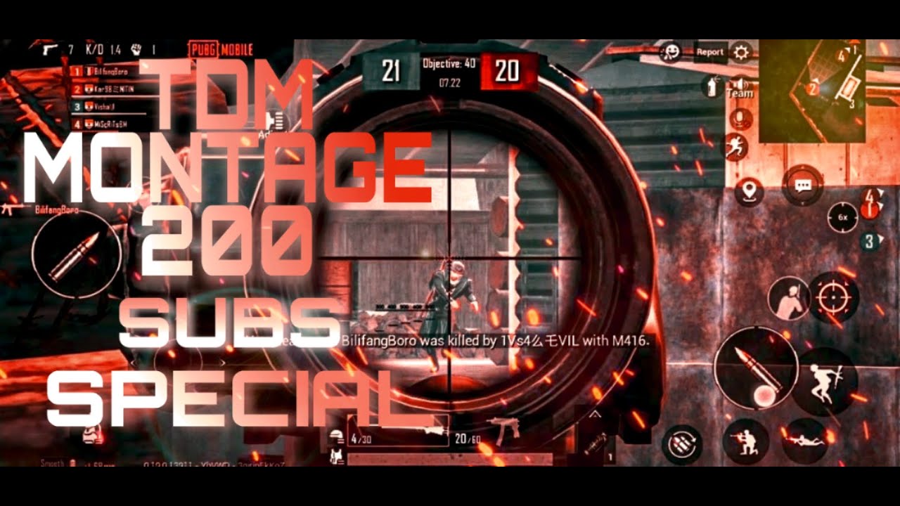 THE MOST INSANE TDM MONTAGE ULTRA REFLEXES 2 FINGER CLAW | 200 SUBS SPECIAL | PUBGMOBILE | RUSH