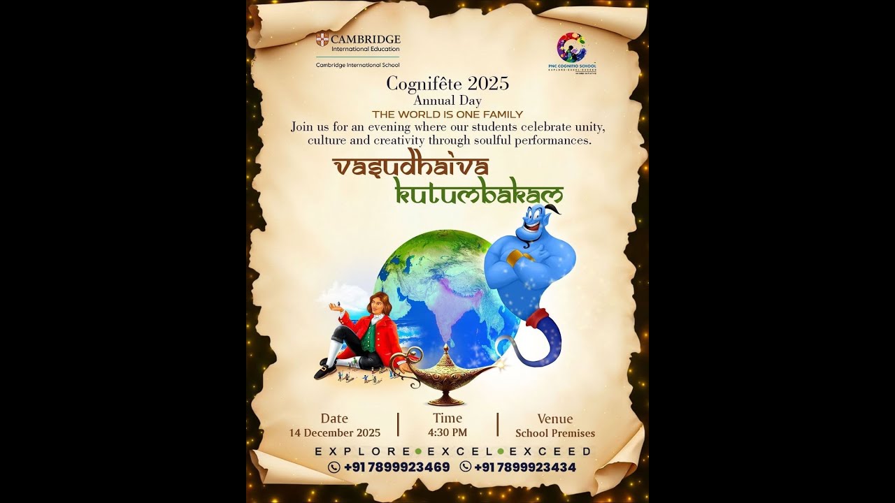 Cognifete 2025 - Annual Day - THE WORLD IS ONE FAMILY (VASUDHAIVA KUTUMBAKAM)