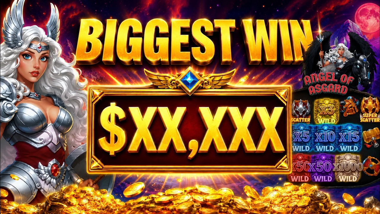 MY BIGGEST HIT FROM A VIEWER SLOT CALL | ANGEL OF ASGARD | VALKYRIE STUDIO