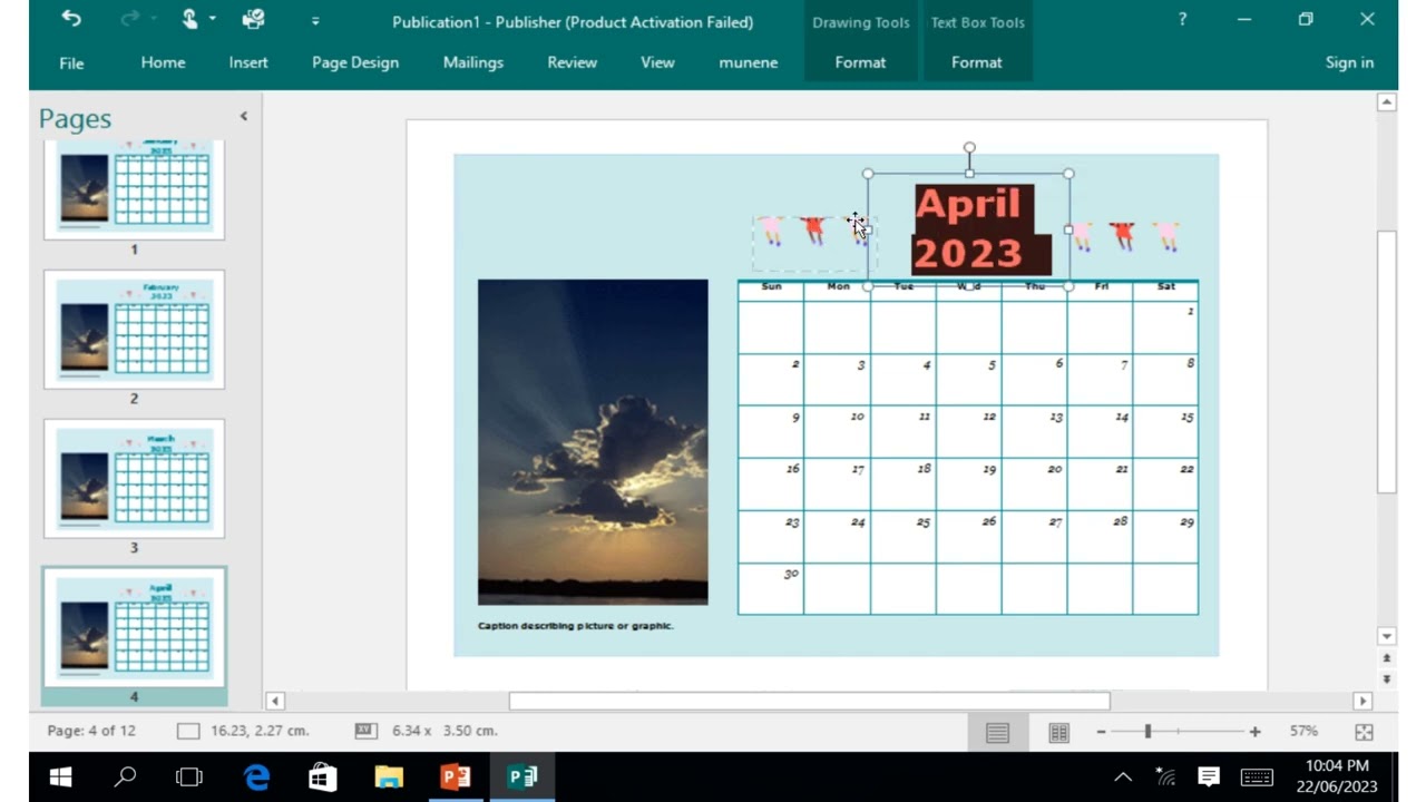 Как создать календарь с помощью Microsoft Publisher