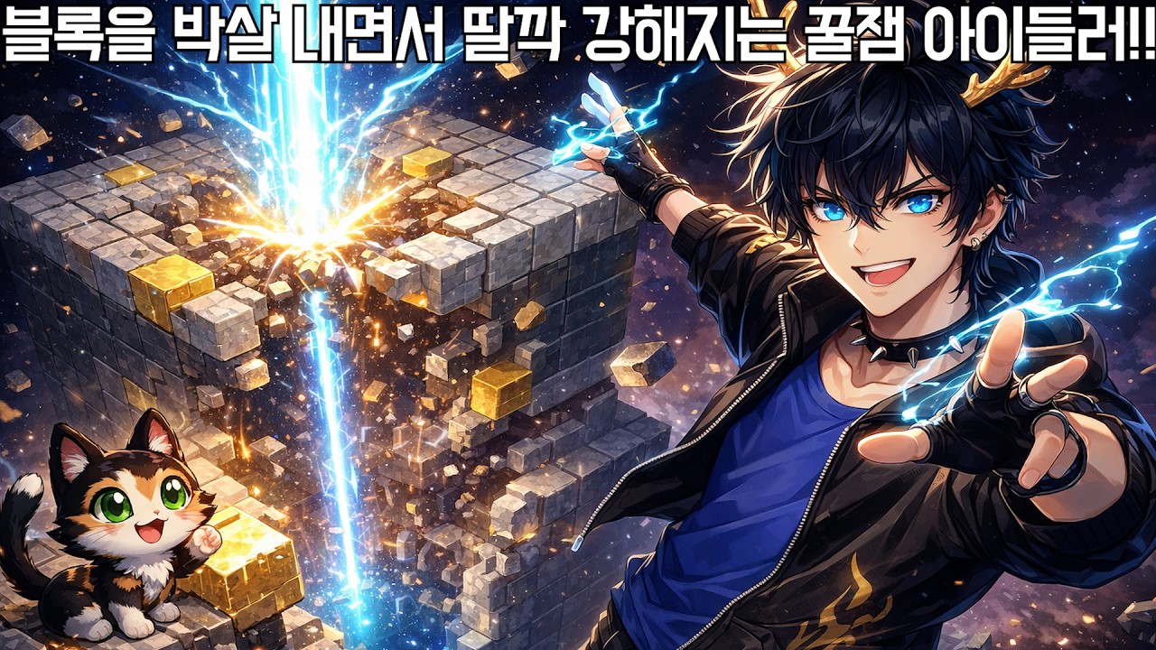 블록을 박살 내면서 딸깍 강해지는 꿀잼 아이들러!! (The Last Cat in the Universe)