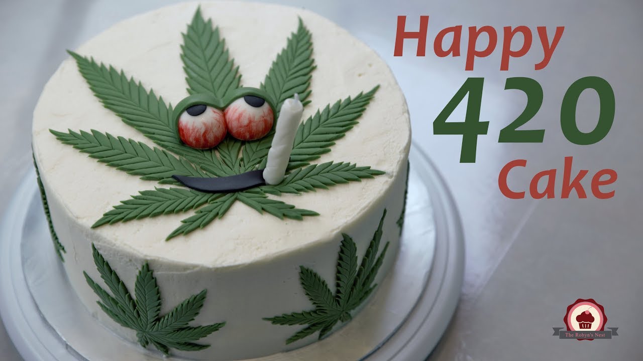Happy 420 Weed Cake