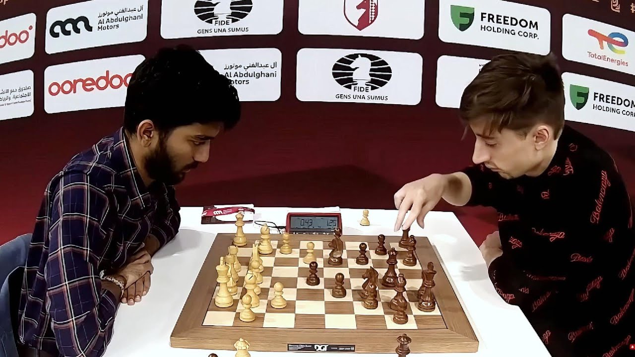 Gukesh Dommaraju vs. Daniil Dubov  / FIDE World Blitz 2025 / Round 10  Game edge-of-your-seat