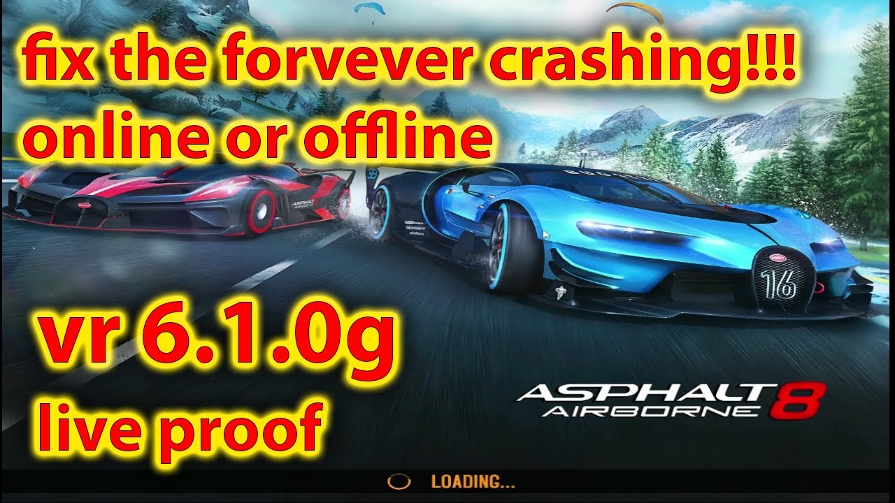 asphalt 8 airborne crash fixed ( offline + online ) | how to fix if asphalt 8 is crashing forever