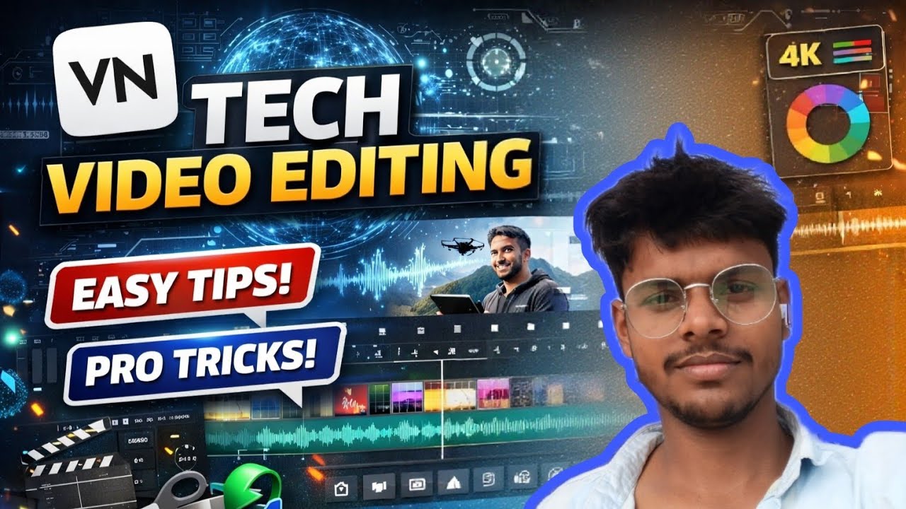 Tech video editing with vn appp