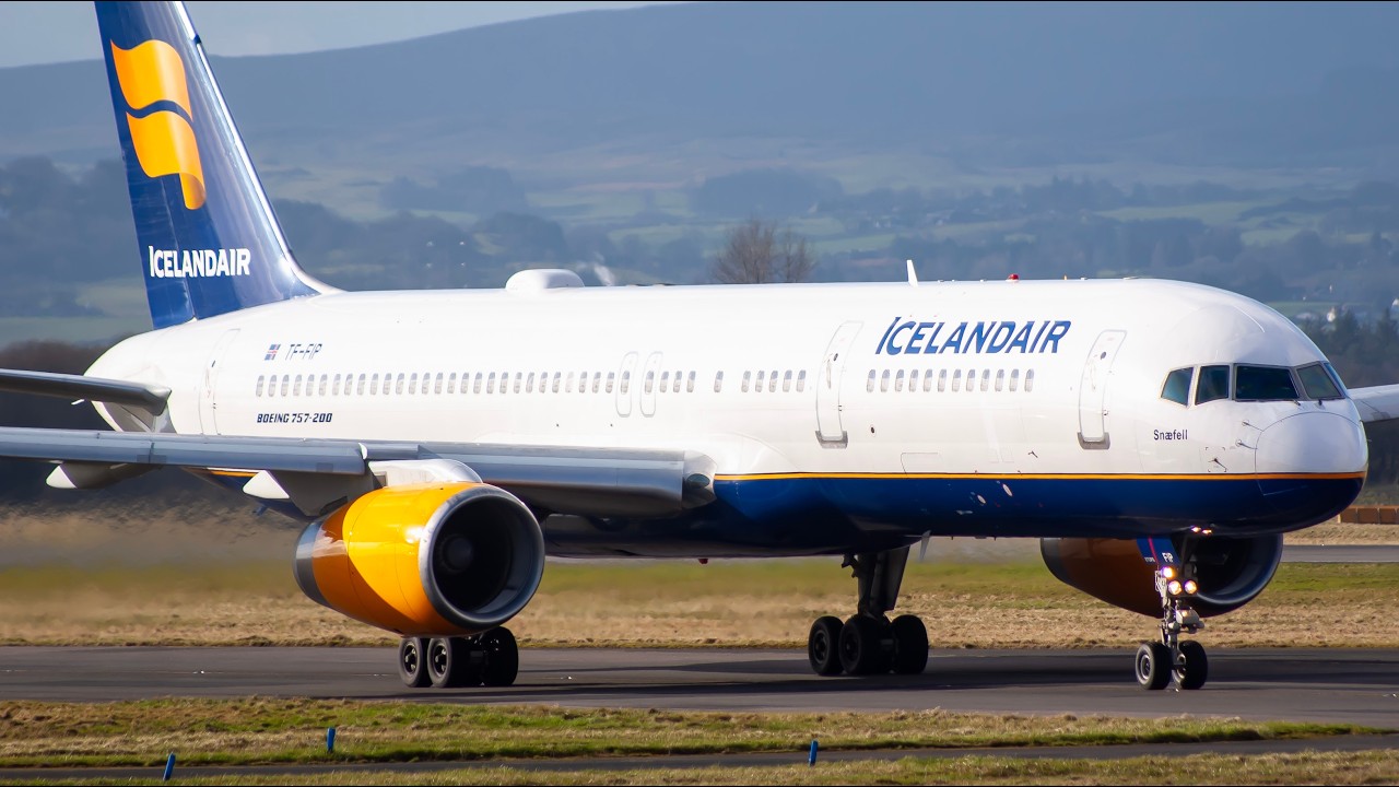Sunny Icelandair 757-200 Landing & Takeoff  | Glasgow Planespotting | JSM Aviation