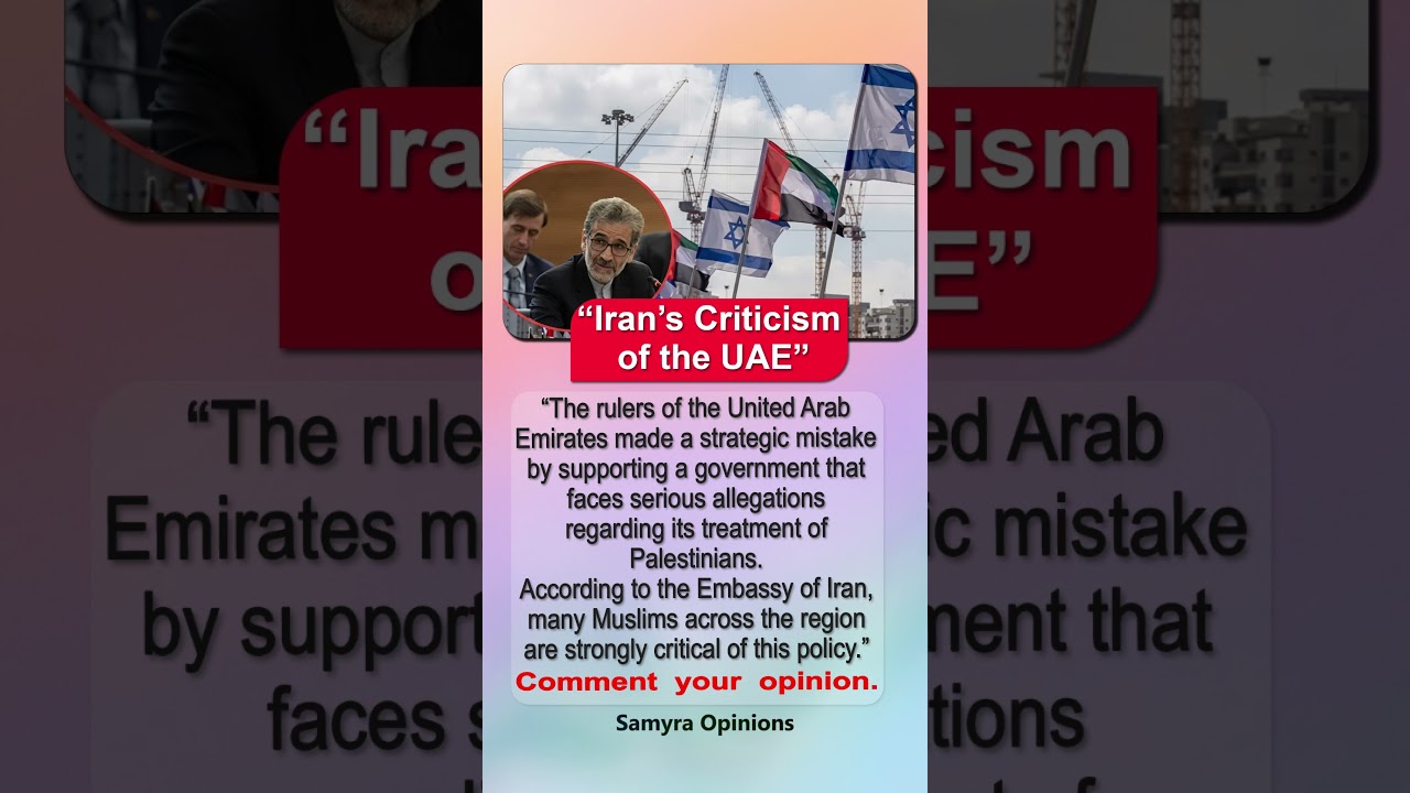 &ldquo;Iran Slams UAE Over Israel Ties as Palestine Debate Sparks Regional Tensions&rdquo;