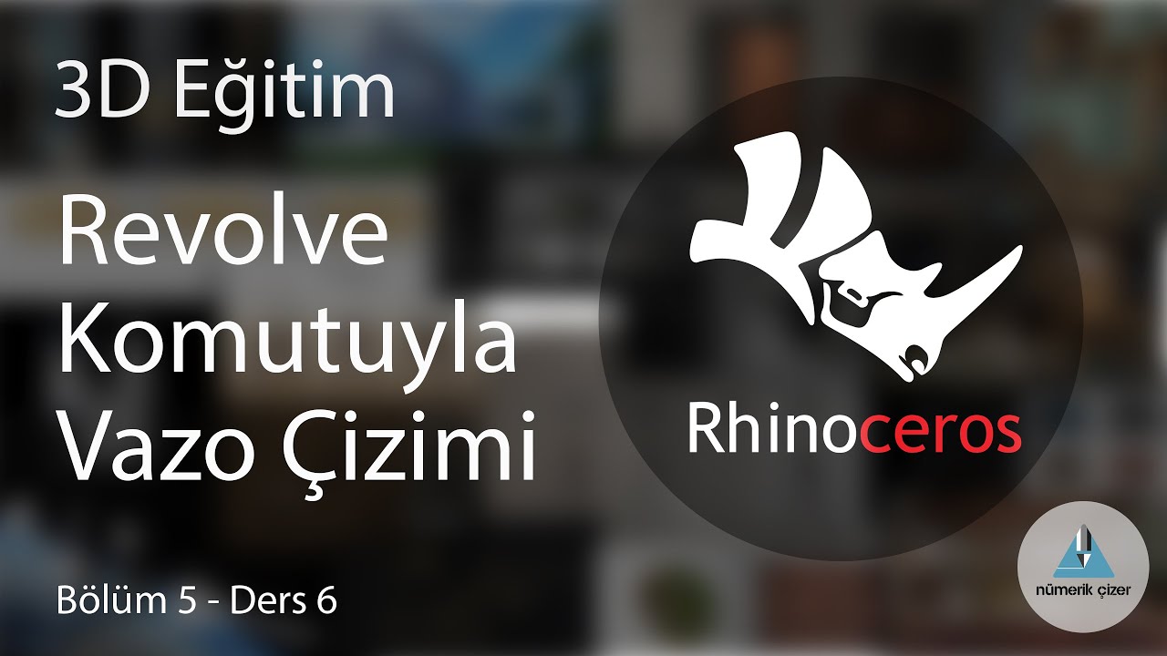 Rhino 3D Eğitim - Bölüm 5 Ders 6 - Revolve Komutu ve Vazo Çizimi