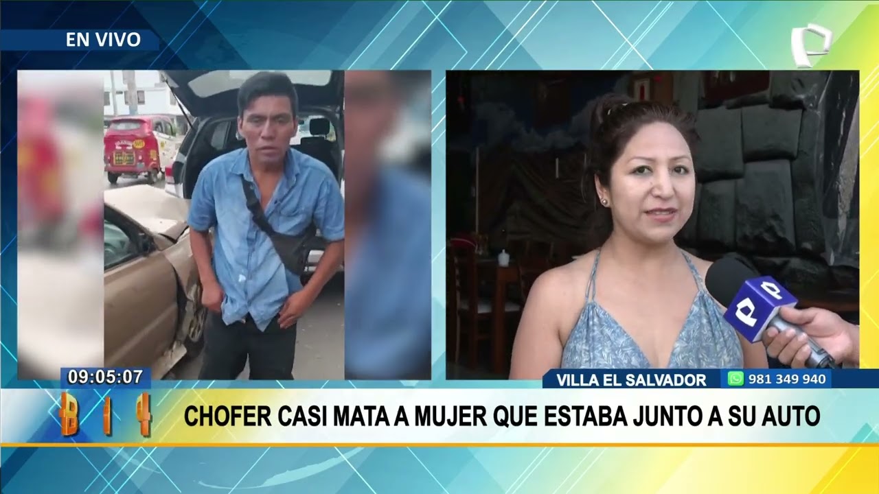Mujer salvó de ser embestida por conductor en presunto estado de ebriedad en VES (2/2)