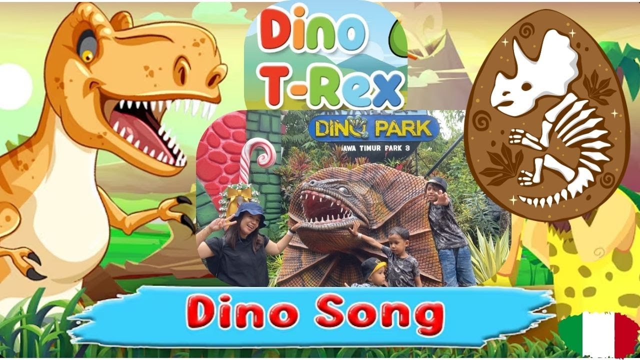 Dino T-Rex | Bandannya Besar, Tangannya Kecil | Lagu Anak 3D Animasi Edukatif