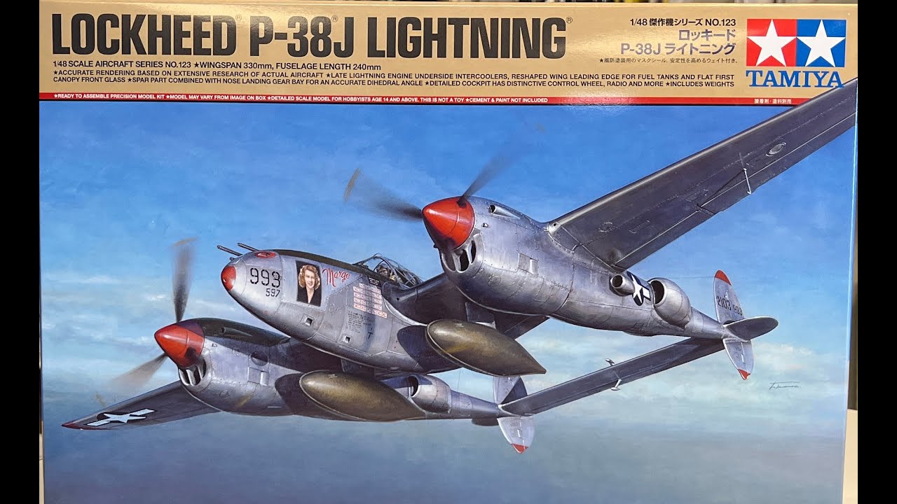 The New 1/48  Tamiya P38 J Lightning ( First look inside )