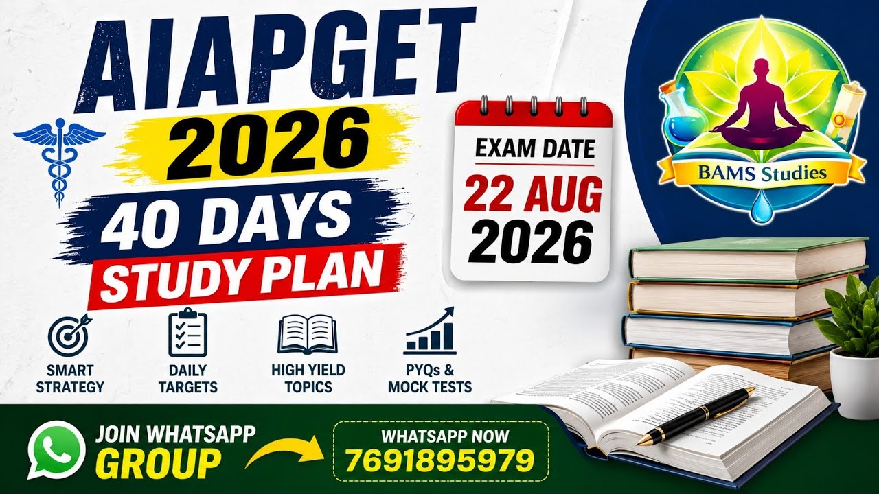 AIAPGET 2026 -  40 Days Study Plan and Revision 