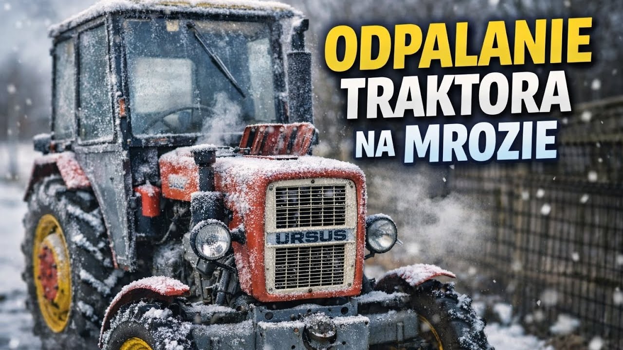 Odpalanie traktora na mrozie - URSUS C330