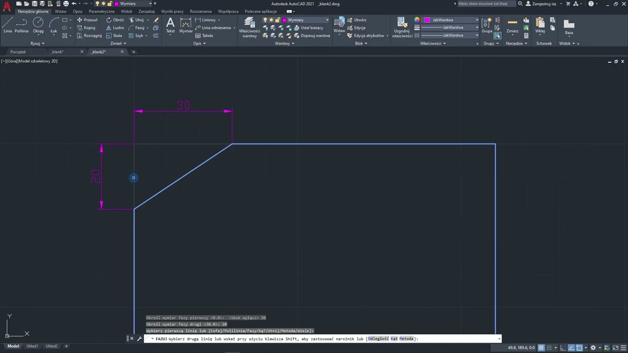 Kurs AutoCAD - Szybki Start | Lekcja 12 | Polecenie Fazuj, om&oacute;wienie zagadnienia
