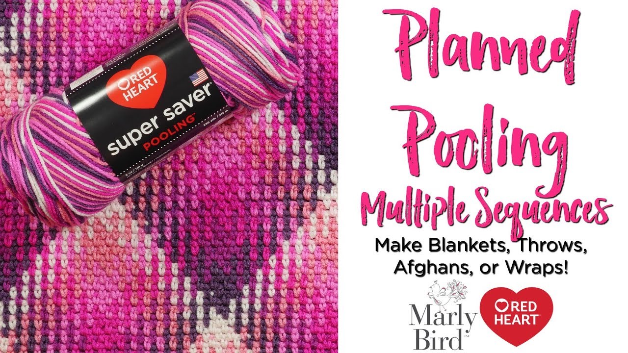 Planned Pooling Multiple Color Sequence for a Blanket Throw Afghan or Wrap