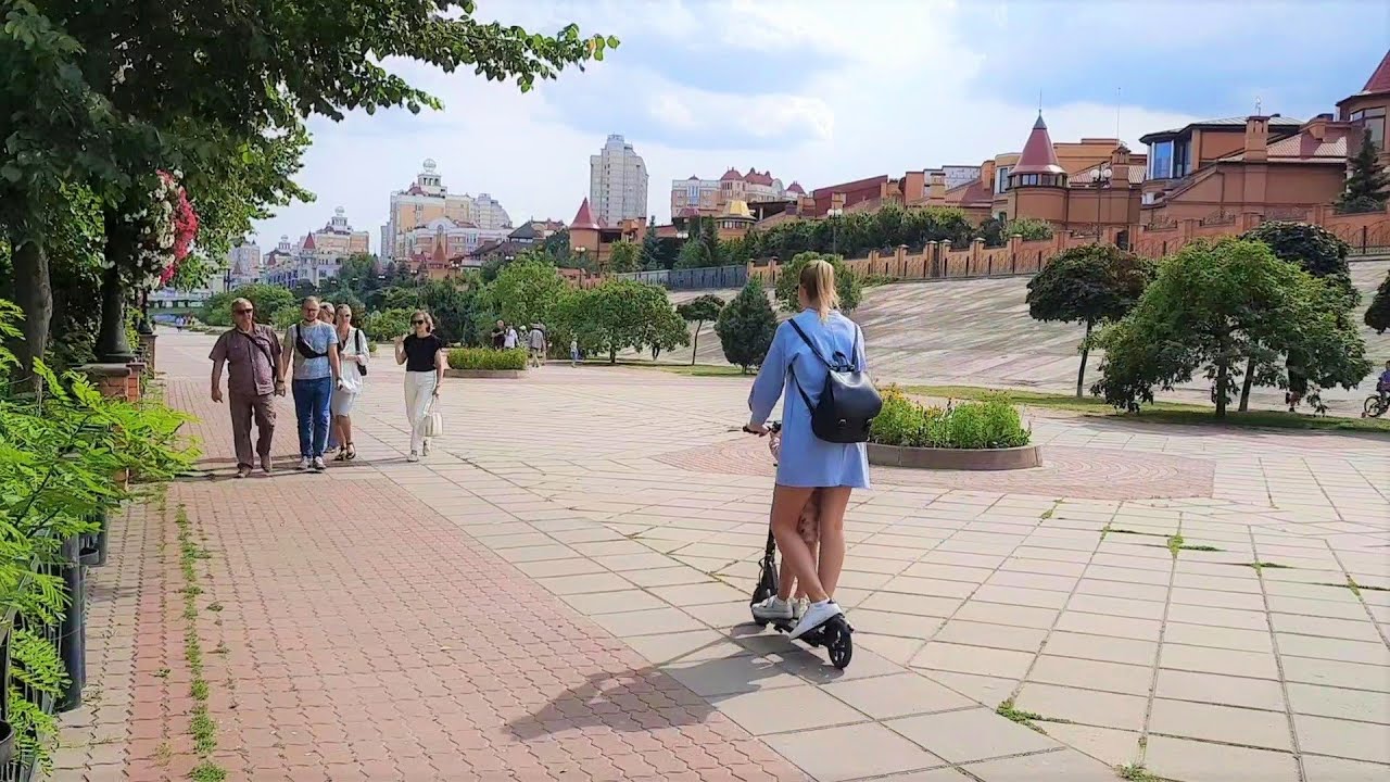 ОБОЛОНСКАЯ НАБЕРЕЖНАЯ Обзор КИЕВ УКРАИНА / Obolonskaya Embankment KIEV (Kyiv) Ukraine City Walk
