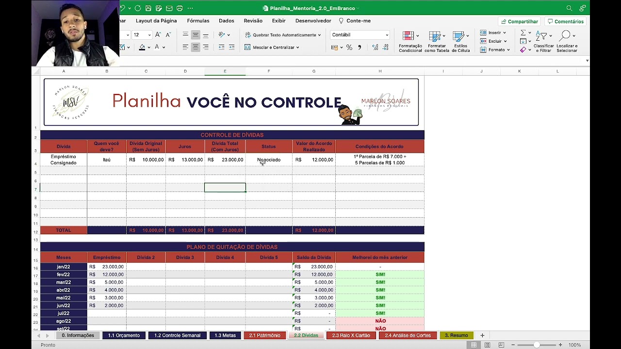 Organize Suas Finan&ccedil;as Com Essa Planilha [Tutorial Passo a Passo]