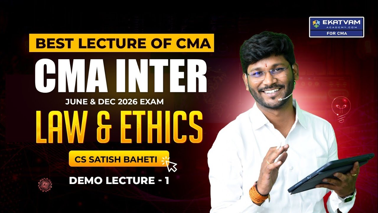 CMA Inter Law Demo Lecture 1 | For June & Dec 2026 | CS Satish Baheti