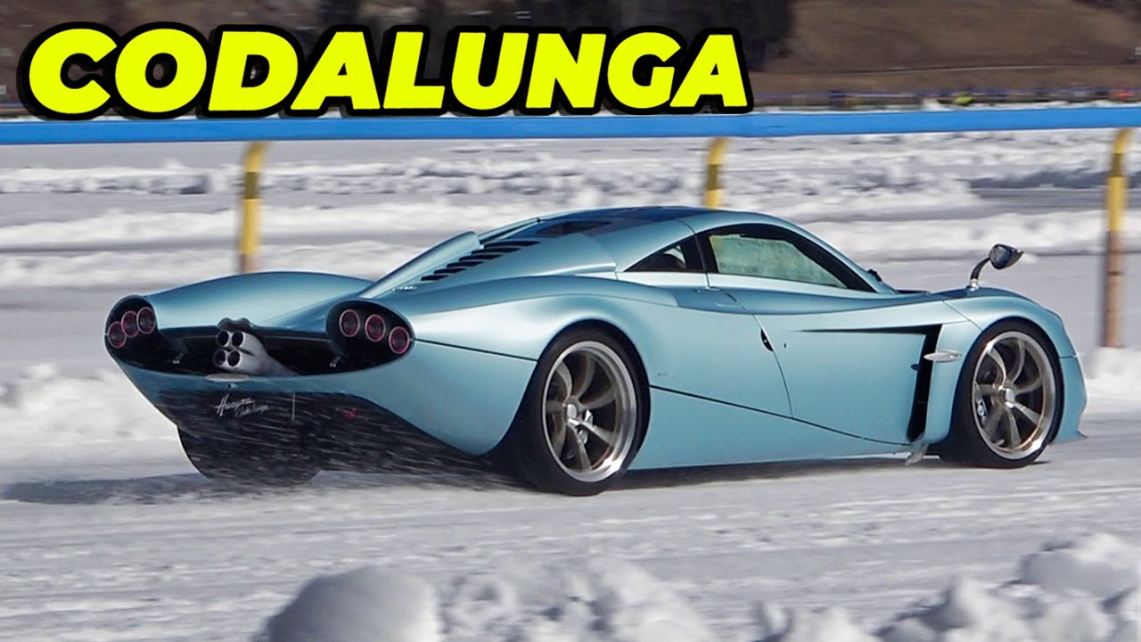$7.5M Pagani Huayra Codalunga on ICE!  Start up, Powerslides & CLOSE CALL!