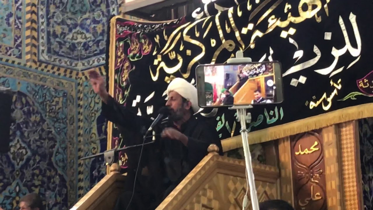 الشيخ سجاد الاسدي بالصحن الحسيني بذكرى وفاة السيدة زينب تصوير عماد الاسماعيلي