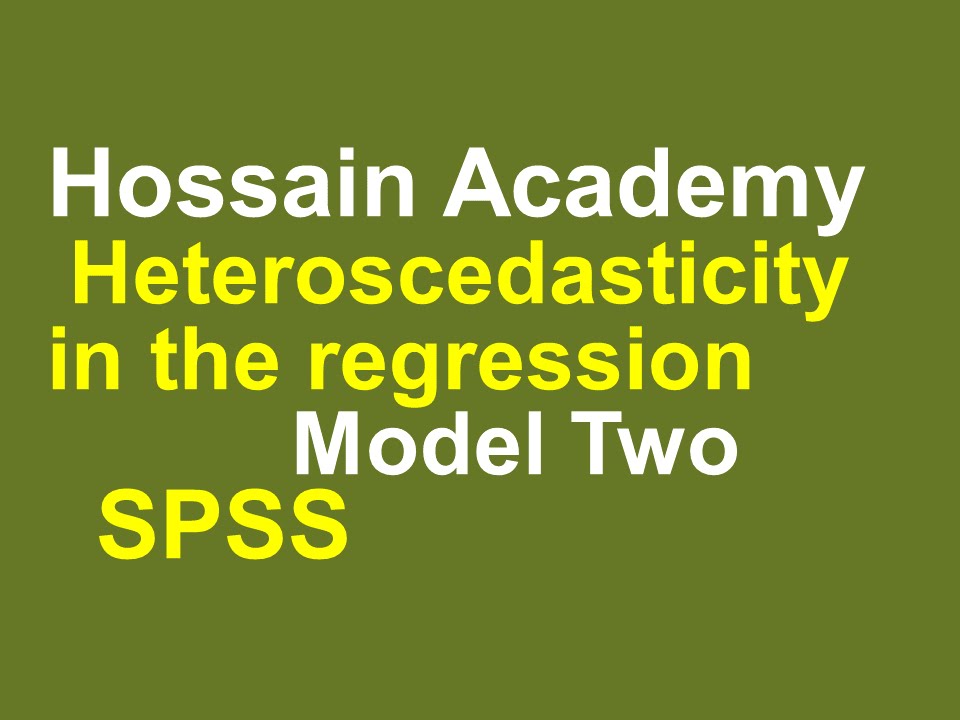 Heteroscedasticity in the regression. Model Two. SPSS