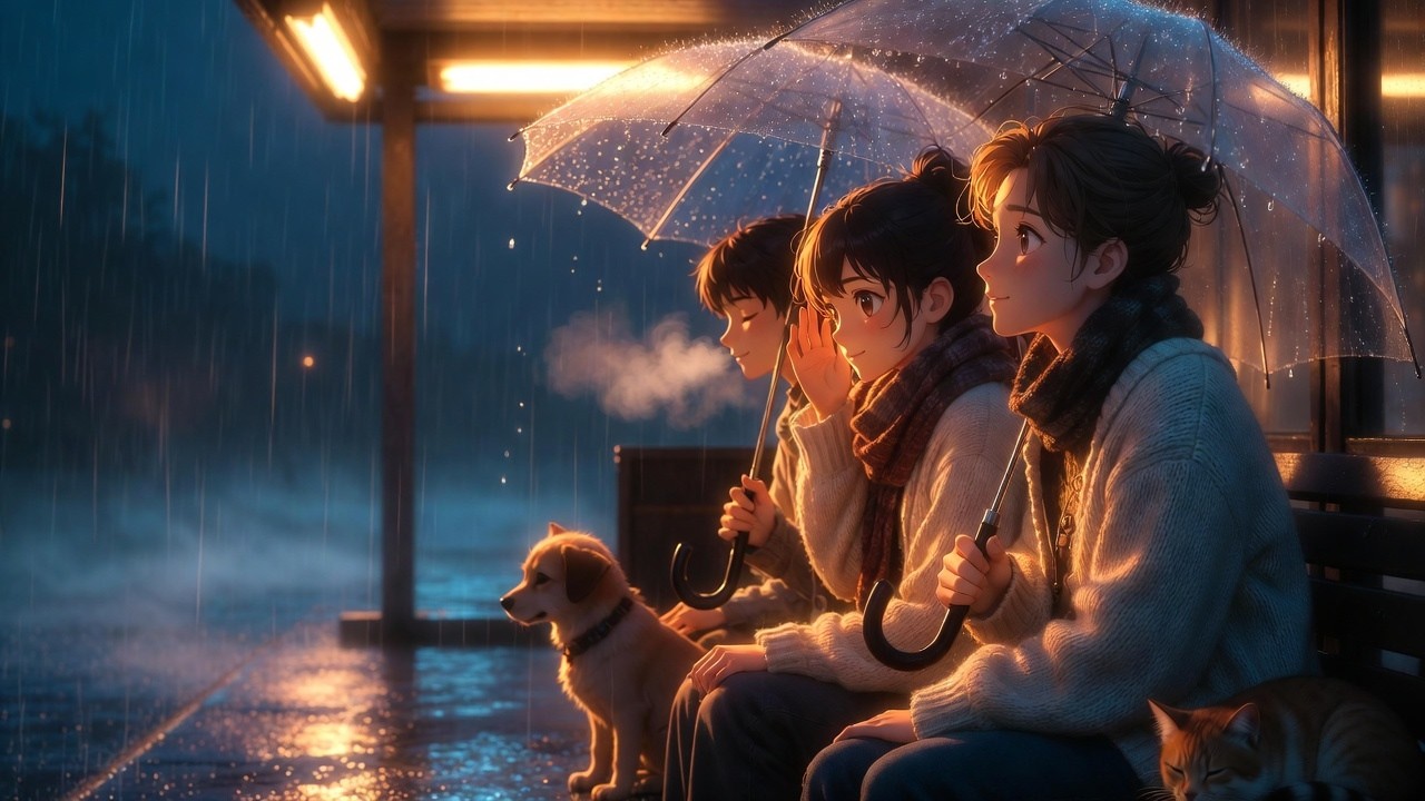 ☔ Rainy Afternoon – Ghibli-Style ASMR 🍵✉️