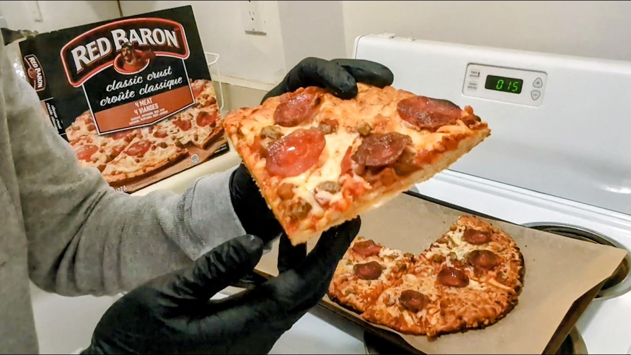 RED BARON Classic Crust 4 MEAT Frozen Pizza Review