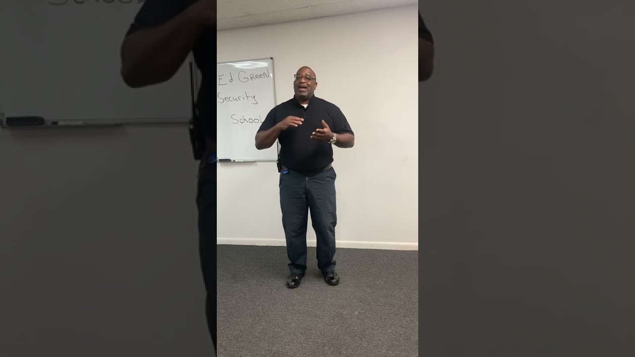 Being prepared for your shift! (Ed Green - Event Security Training)