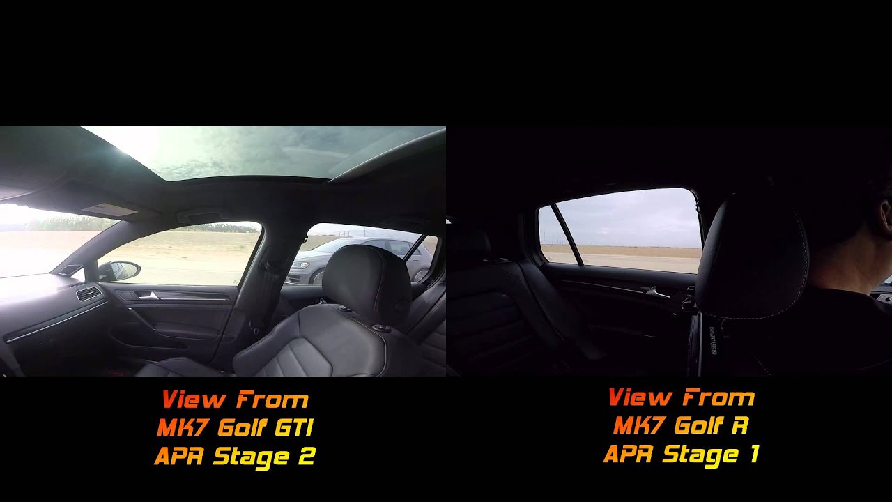 MK7 GTI APR Stage 2 vs MK7 APR Stage 1 Golf R