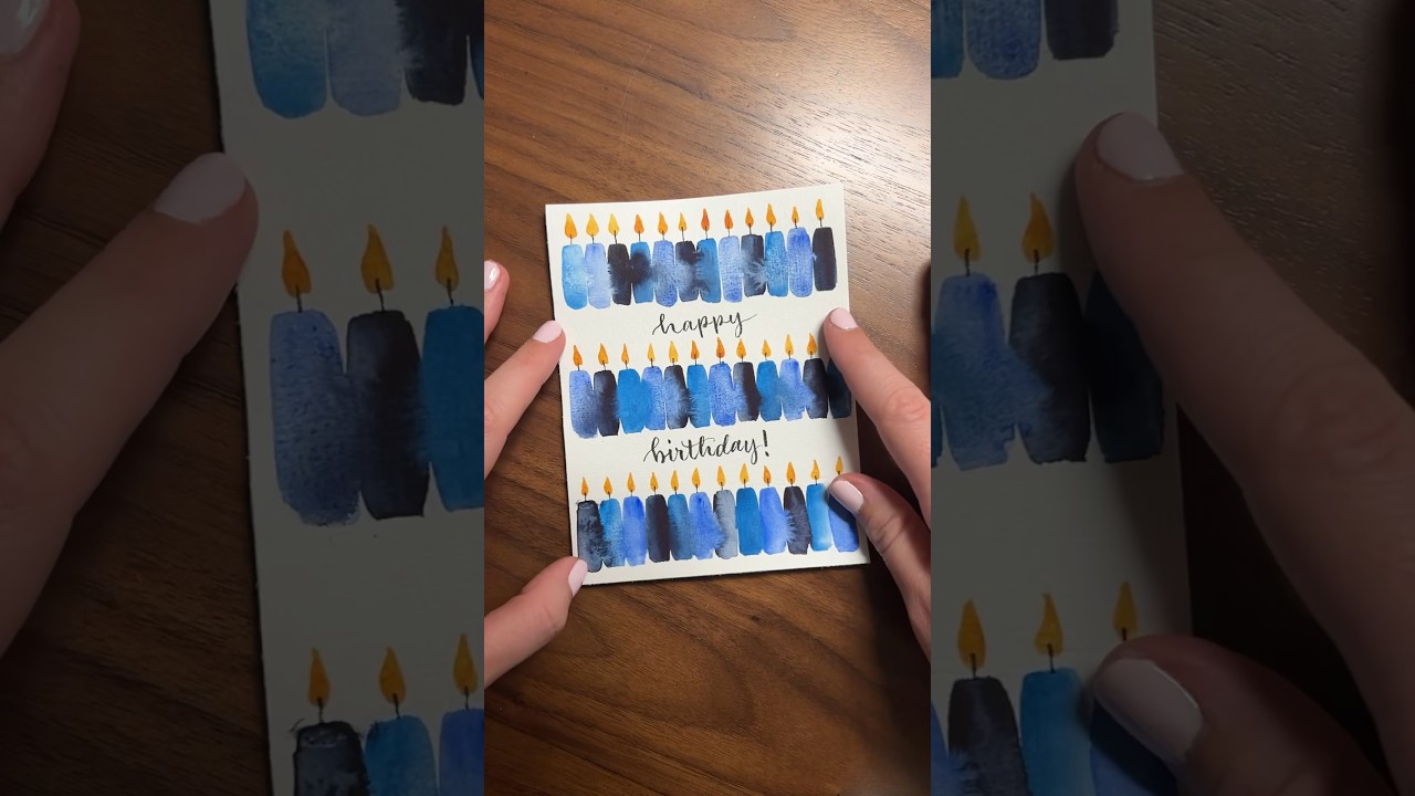 Painting another watercolor birthday card #watercolorpainting #birthday #watercolor #cardmaking #art