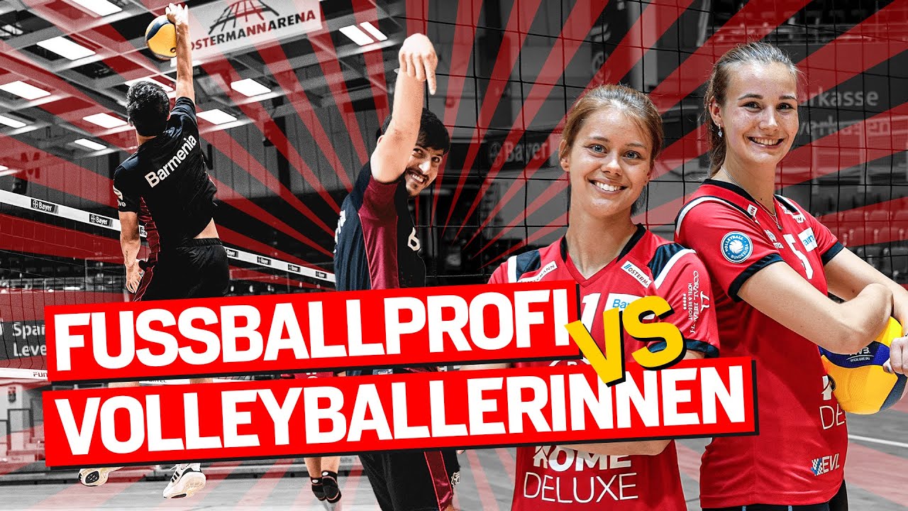 Fußball-Profi 🆚 Volleyballerinnen feat. Sardar Azmoun 🏐 | #BayerSportsFamily-Duell