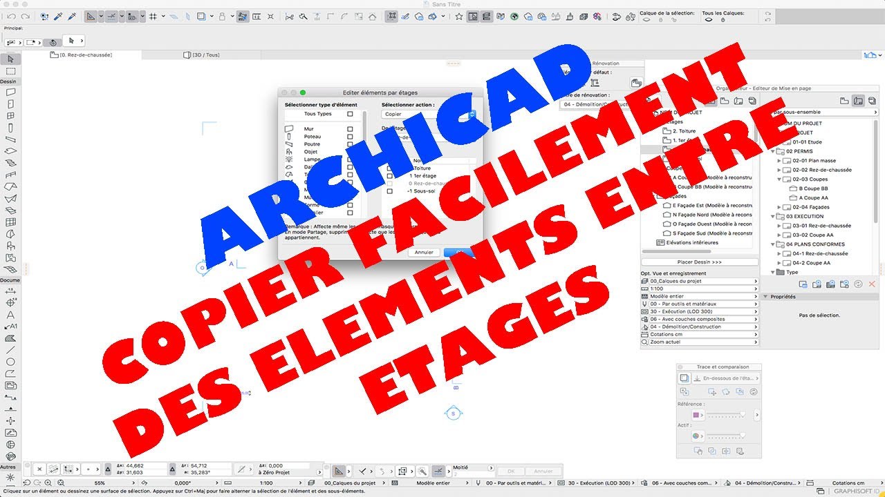 Archicad   Comment Copier facilement des Elements Entre Etages