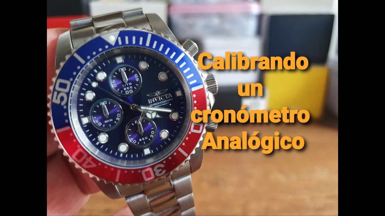 Ajustando el cronómetro de un reloj Invicta