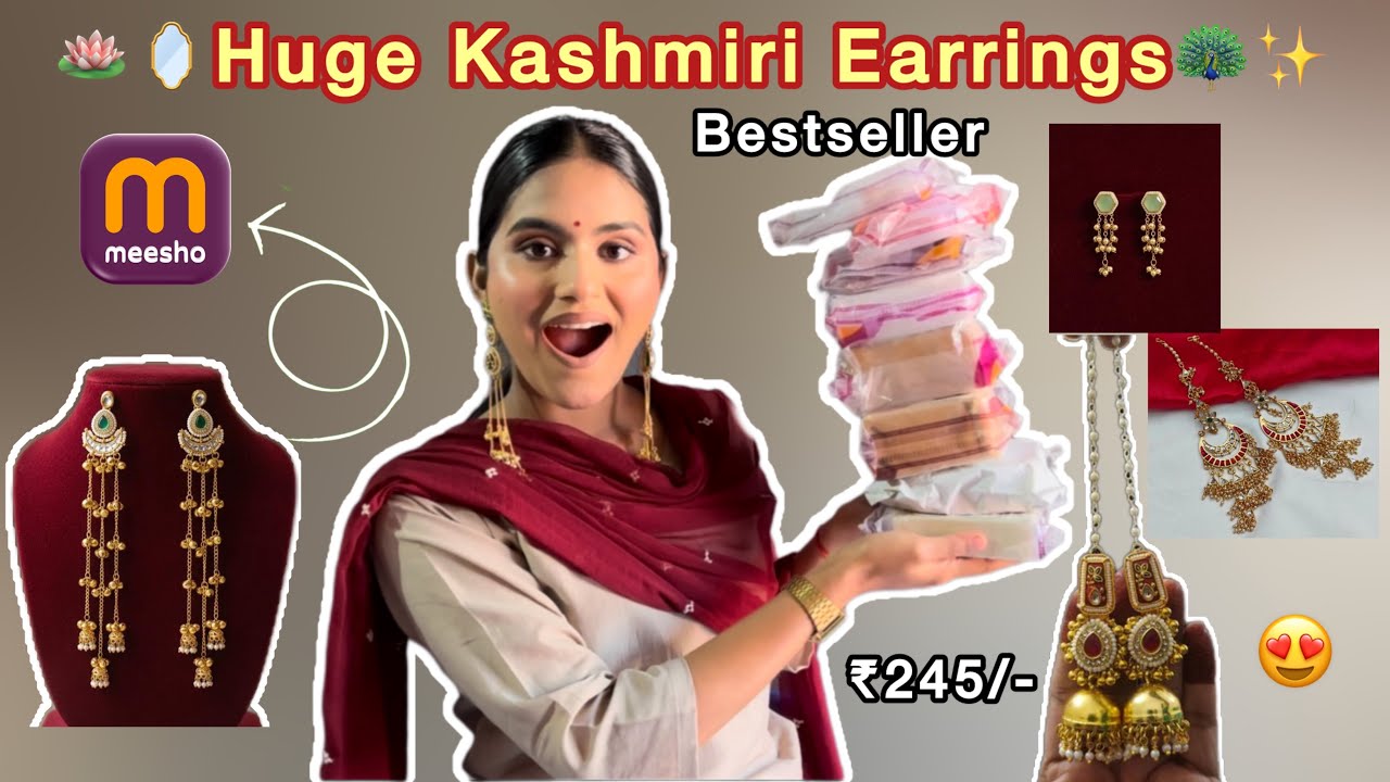 HUGE🤯Kashmiri Earrings Haul Meesho|Starting Rs 200/-|Trending Kashmiri Earrings Haul Meesho💗