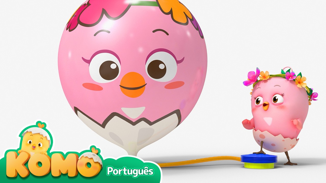 Vamos encher o balão bem grande e estourar! | Brincadeira infantil | Balão | Komo Surpresa