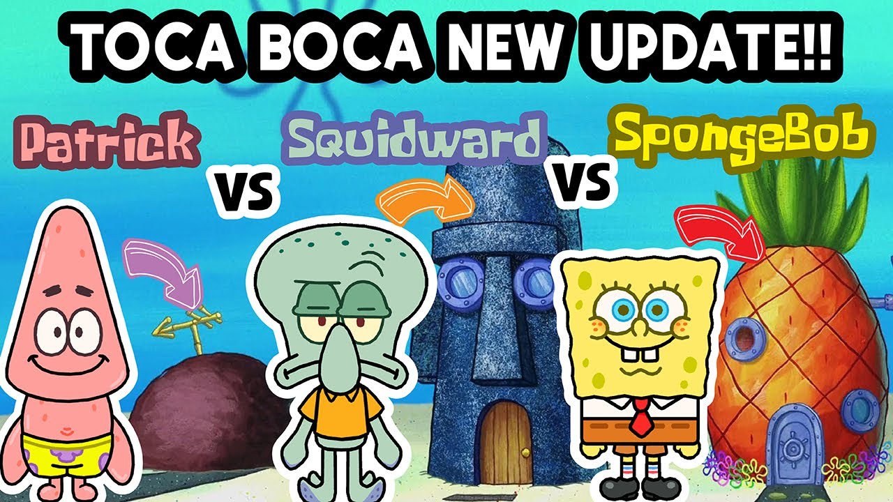 NEW UPDATE SpongeBob VS Patrick VS Squidward Cute Home 🌊🦑⭐ TOCA BOCA House Ideas | Toca Life World