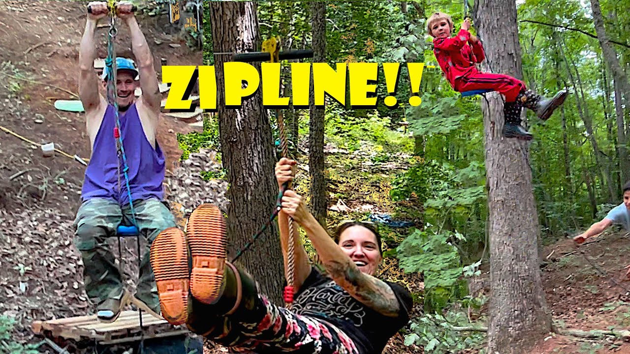 We Hung A Death Defying ZIPLINE, 20 feet in the Sky!  (VELOTS 200 Foot Amazon)