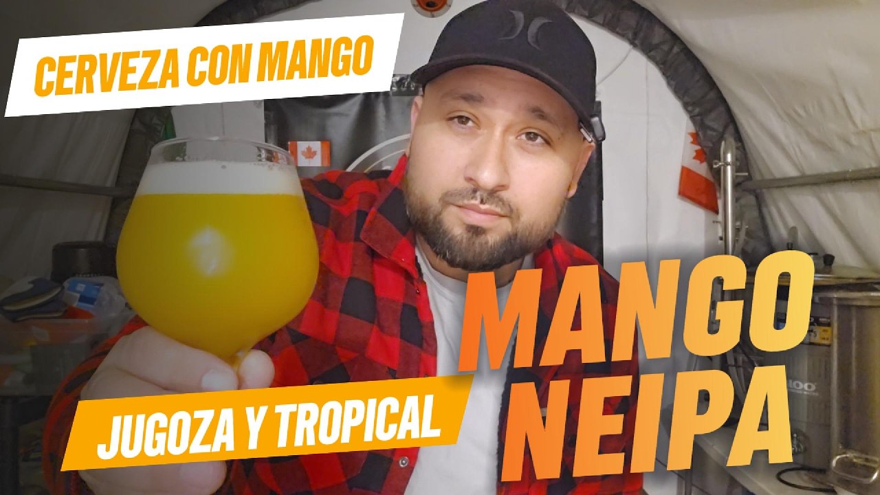 Cerveza con Mango estilo New England IPA, jugosa, tropical y refrescante, receta para 20L