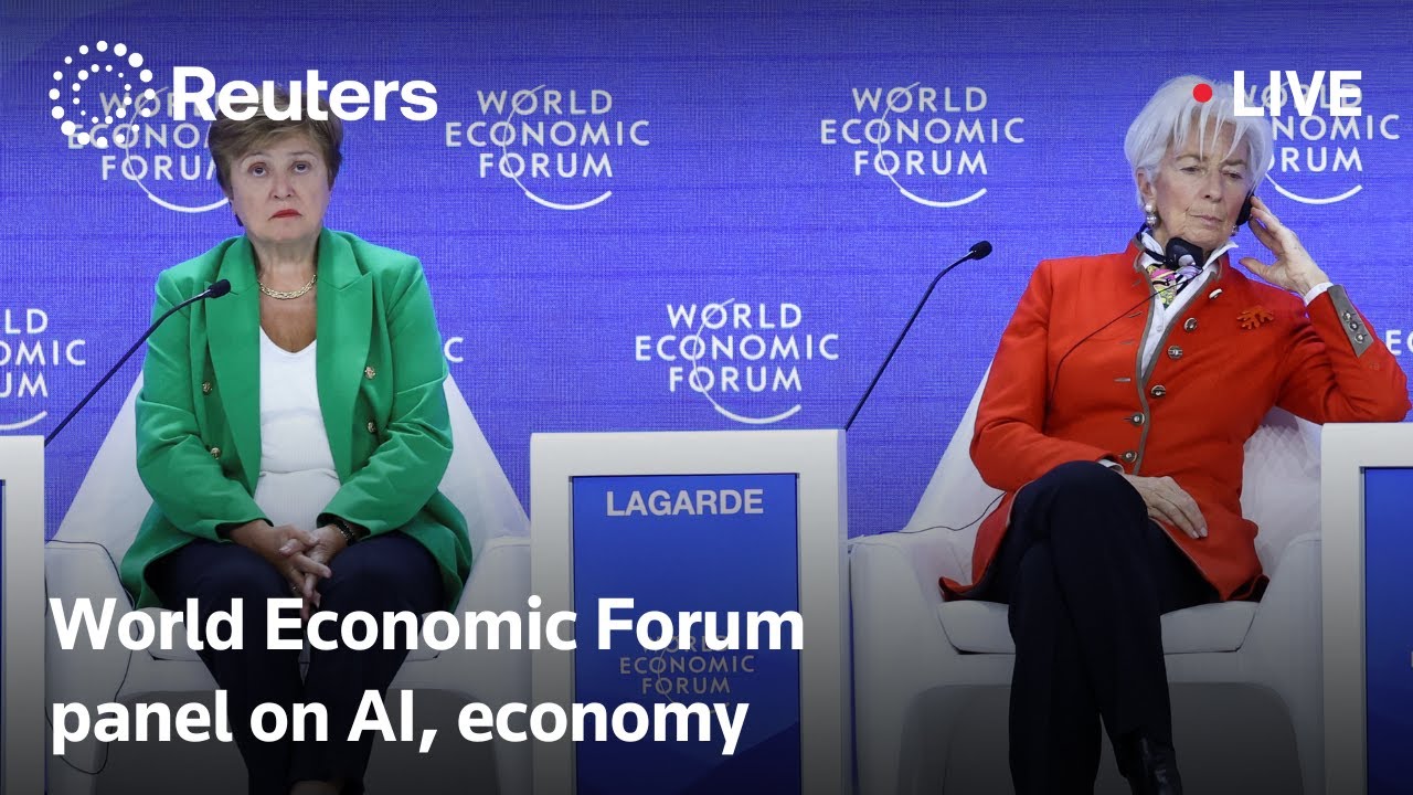 LIVE: WEF panel on AI and economy with IMF's Georgieva, Microsoft's Smith