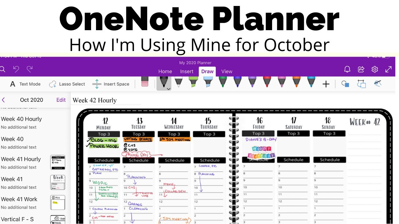 How I'm Using My OneNote Planner 2021 || #theawesomeplanner