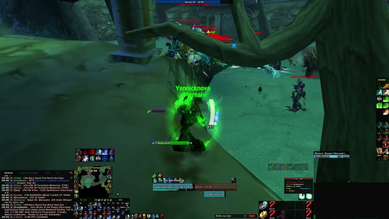 WoW classic - Maraudon 280+ one pull, by level 54 mage!